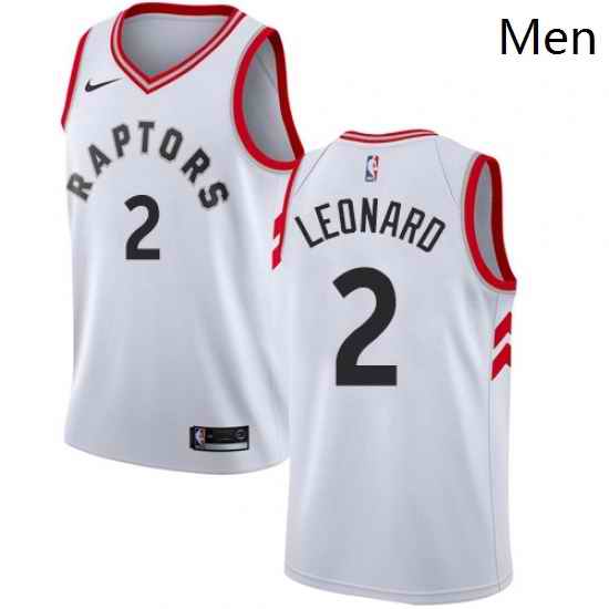 Mens Nike Toronto Raptors 2 Kawhi Leonard Swingman White NBA Jersey Association Edition